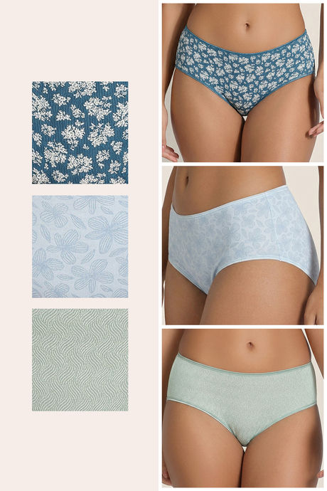 Zivame Regular Rise Full Coverage Hipster Panty  (Pack of 3) - Multicolor — image 2